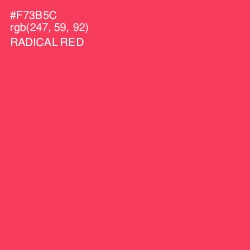 #F73B5C - Radical Red Color Image